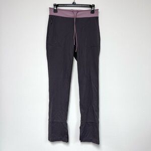 Athleta Hermosa Activewear Grey Mauve Active Athletic Split Hem Pants